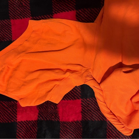 Hanifa “Carmen” Vibrant Orange Asymmetrical Dress - Picture 3 of 3